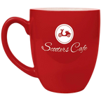 Custom Engraved Ceramic Bistro Coffee Mug - 16oz