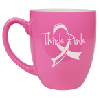 Custom Engraved Ceramic Bistro Coffee Mug - 16oz