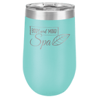 Custom Engraved Stemless Wine Tumbler - 16oz