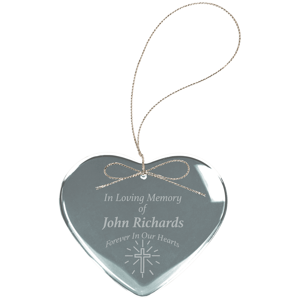 Engraved Crystal Christmas Ornament