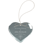 Engraved Crystal Christmas Ornament