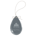Engraved Crystal Christmas Ornament