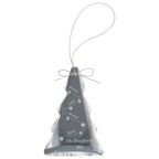 Engraved Crystal Christmas Ornament