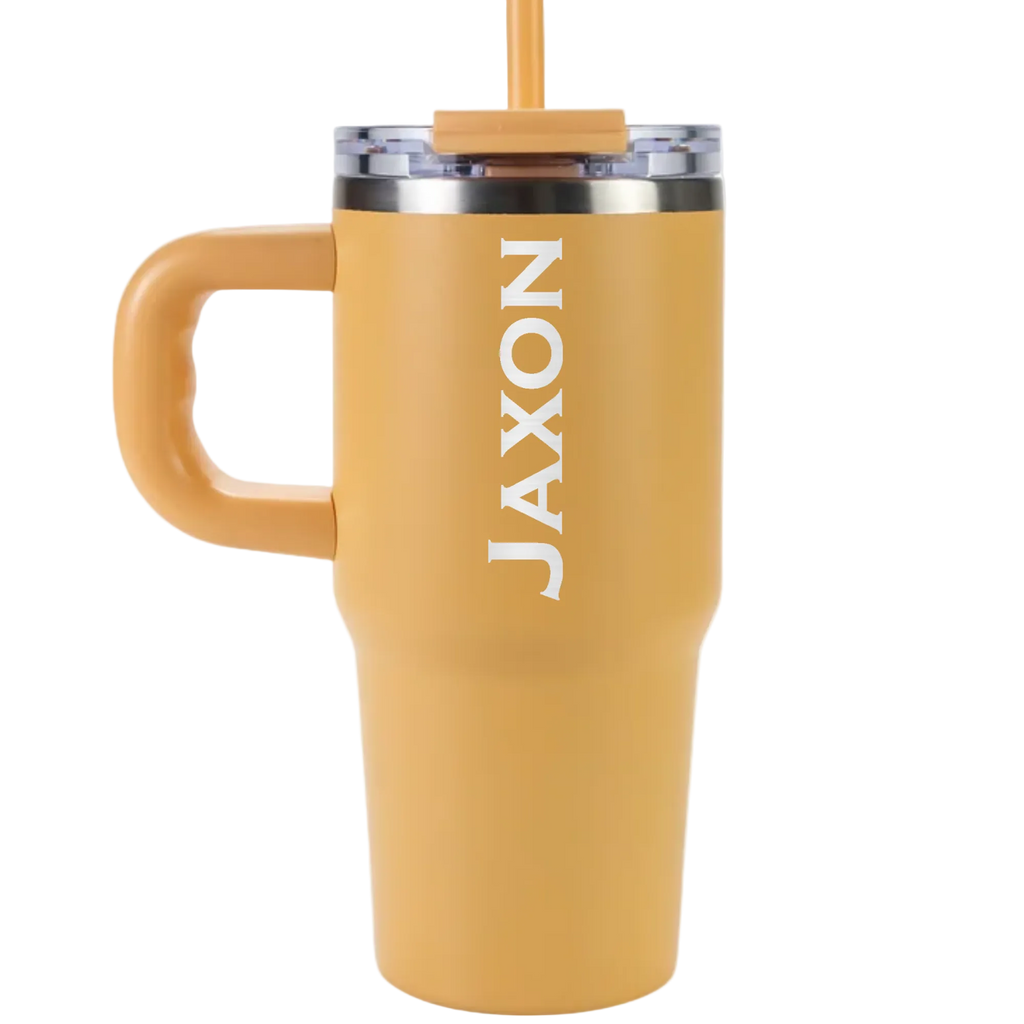 Custom Engraved Little Tumbler w/ Handle - 14oz