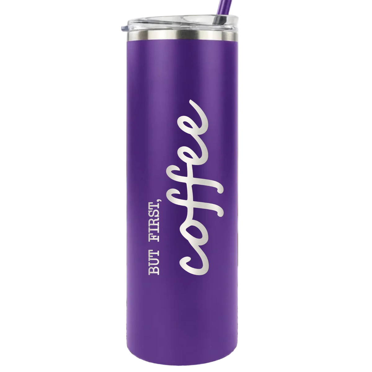 Personalized Coffee Lovers Skinny Tumbler - 20oz
