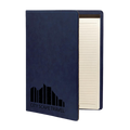 Engraved Blue Leatherette Notepad