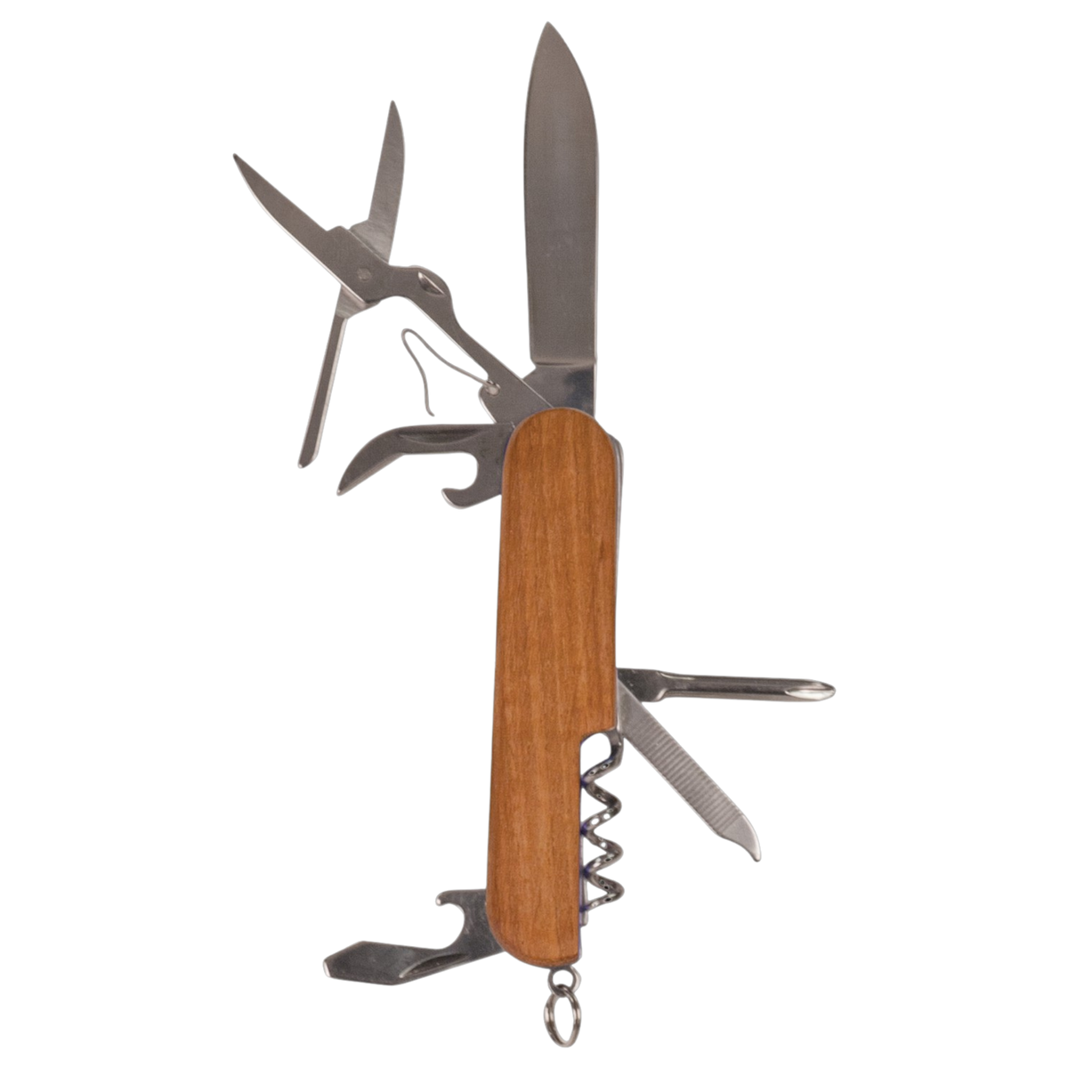 Engraved Wood Handle Pocket Knife