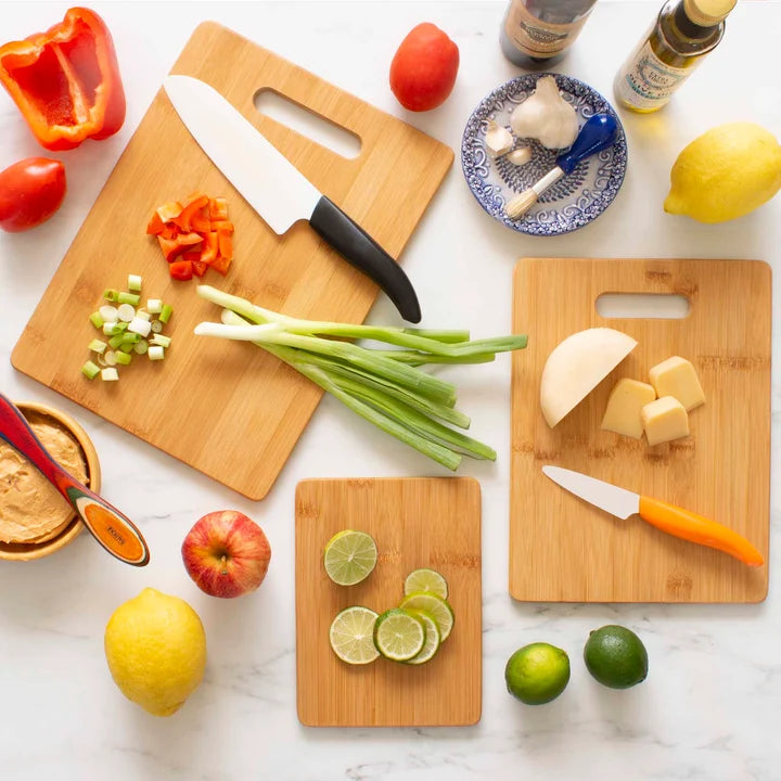 Engraved 3-Piece Bamboo Cutting Board Set