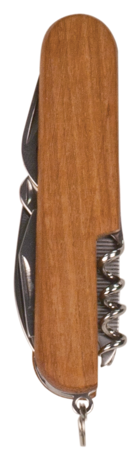 Engraved Wood Handle Pocket Knife
