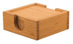 Engraved Bamboo Coaster Set | Set of 4 with Holder