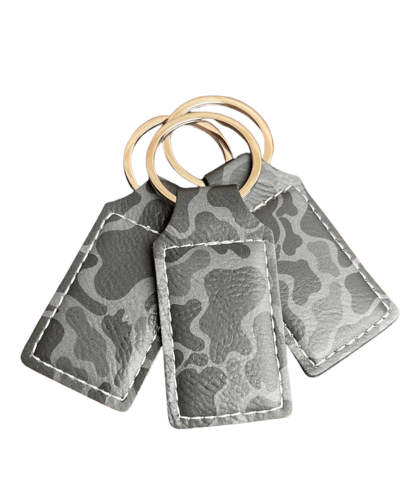 Custom Engraved Leatherette Keychain