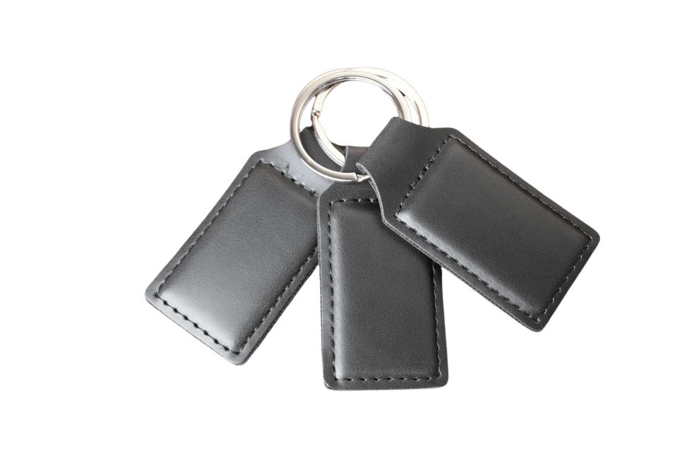 Custom Engraved Leatherette Keychain