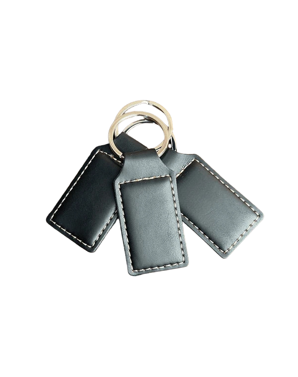 Custom Engraved Leatherette Keychain
