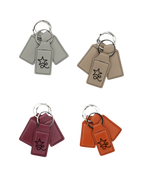 Custom Engraved Leatherette Keychain