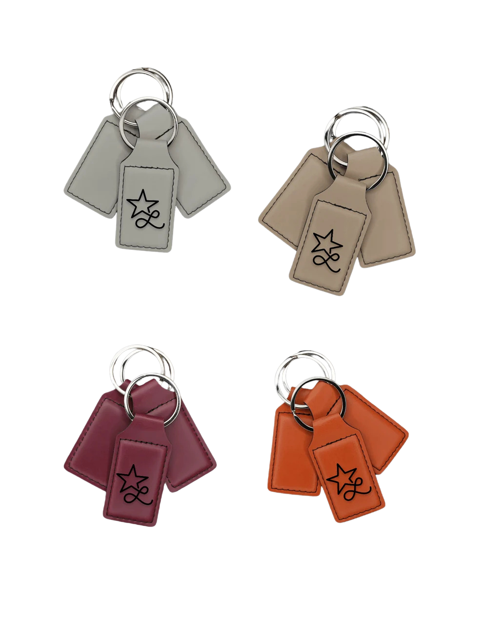 Custom Engraved Leatherette Keychain