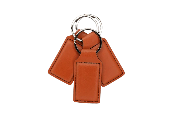 Custom Engraved Leatherette Keychain