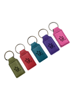 Custom Engraved Leatherette Keychain