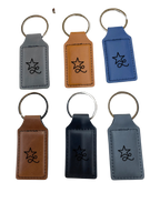 Custom Engraved Leatherette Keychain