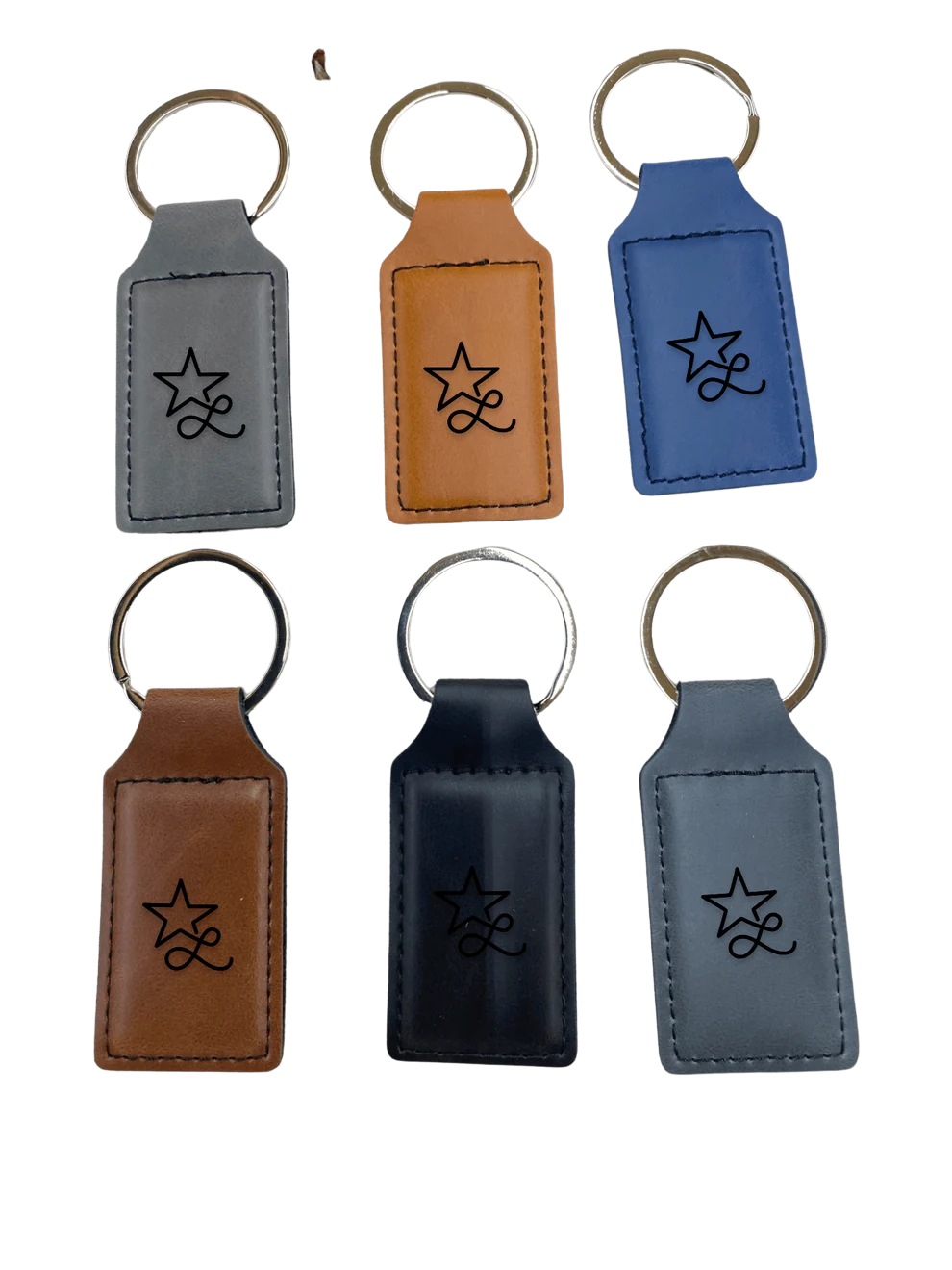 Custom Engraved Leatherette Keychain
