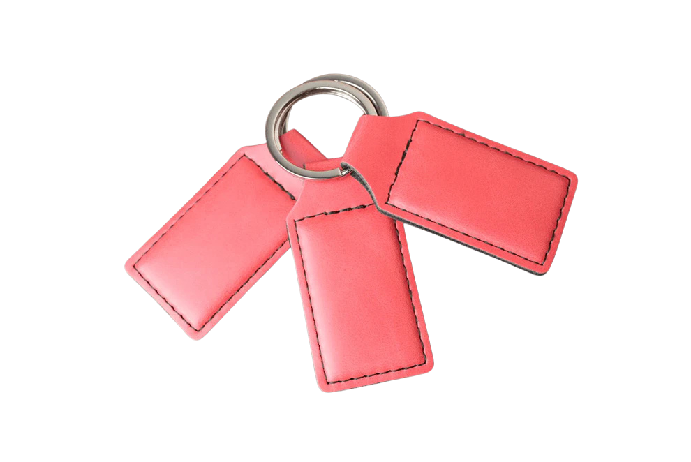 Custom Engraved Leatherette Keychain