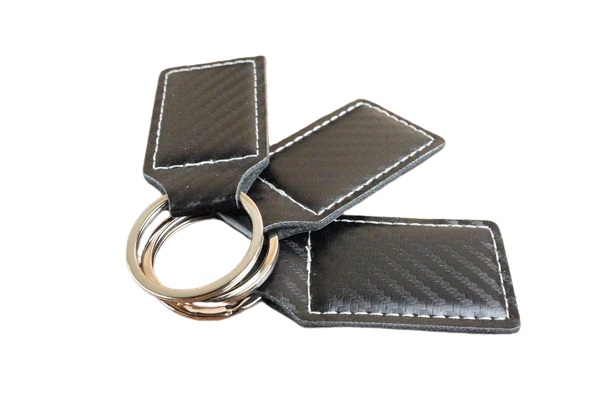 Custom Engraved Leatherette Keychain
