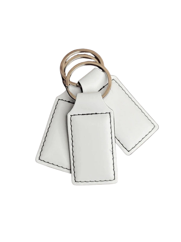 Custom Engraved Leatherette Keychain