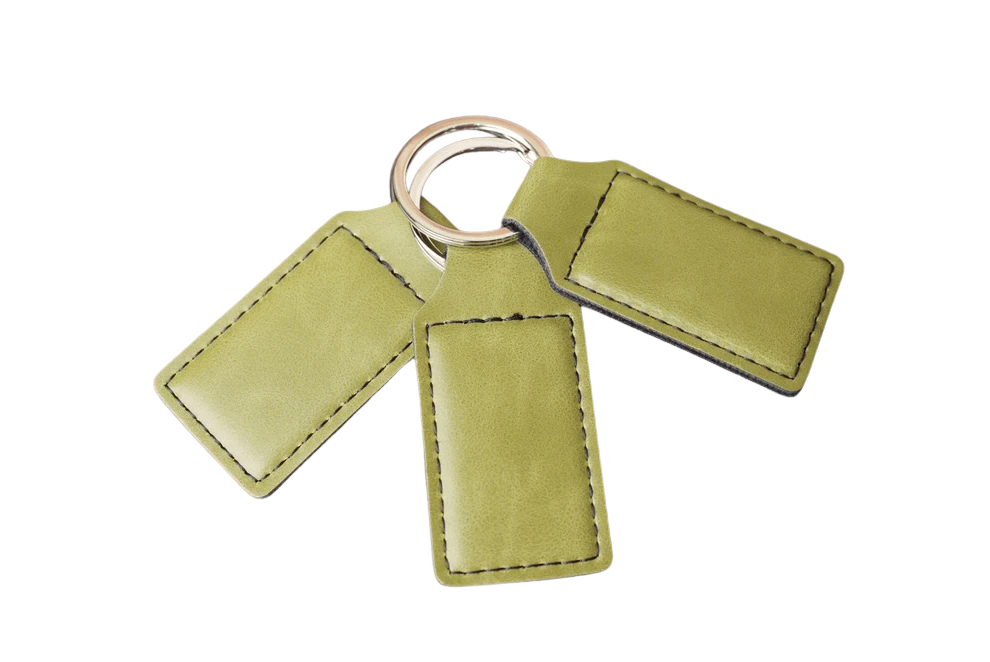 Custom Engraved Leatherette Keychain