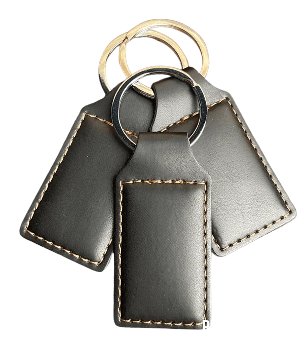 Custom Engraved Leatherette Keychain