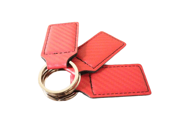Custom Engraved Leatherette Keychain