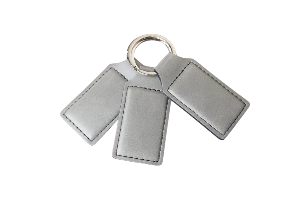 Custom Engraved Leatherette Keychain