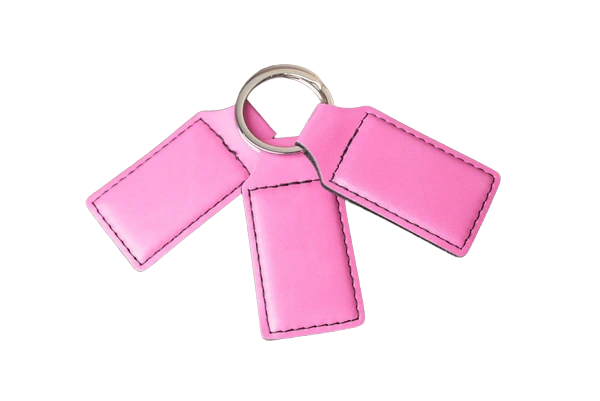 Custom Engraved Leatherette Keychain