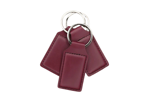 Custom Engraved Leatherette Keychain