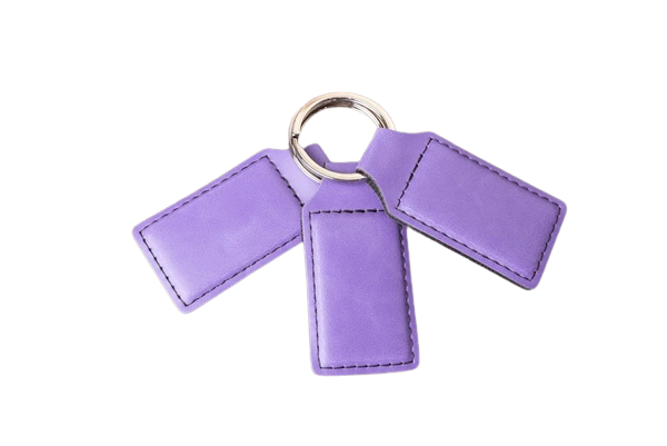 Custom Engraved Leatherette Keychain