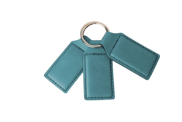 Custom Engraved Leatherette Keychain