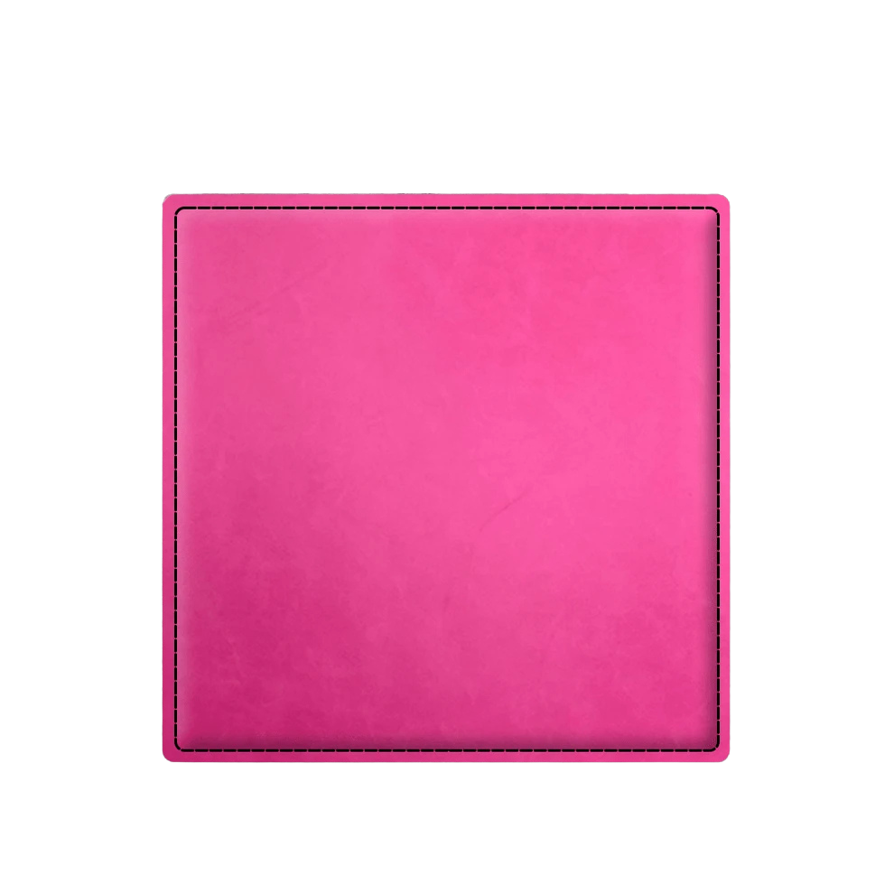 Custom Engraved Square Leatherette Coasters – Set of 4