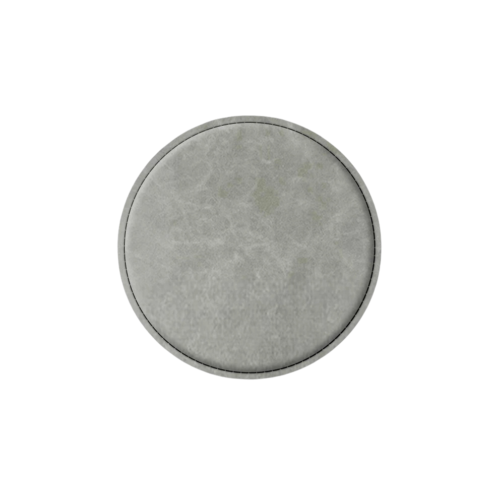 Custom Engraved Circle Leatherette Coasters – Set of 4