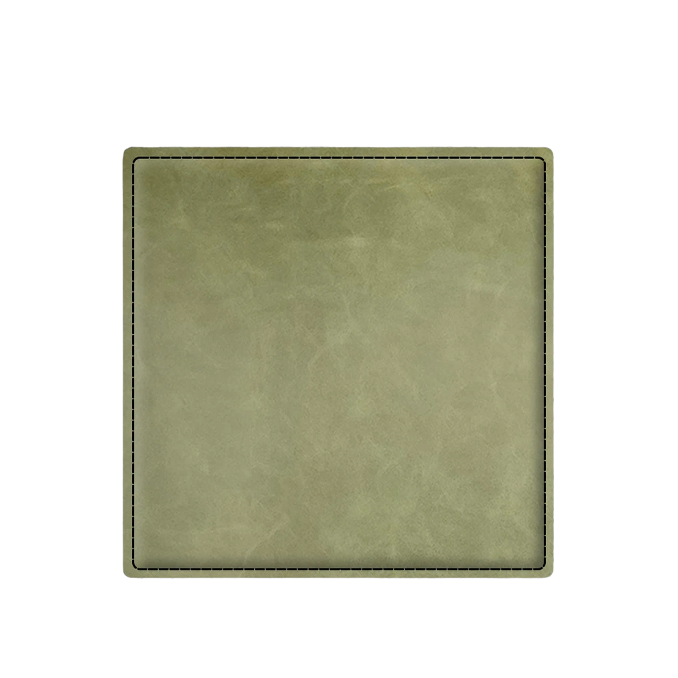 Custom Engraved Square Leatherette Coasters – Set of 4