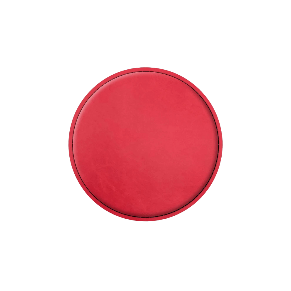 Custom Engraved Circle Leatherette Coasters – Set of 4