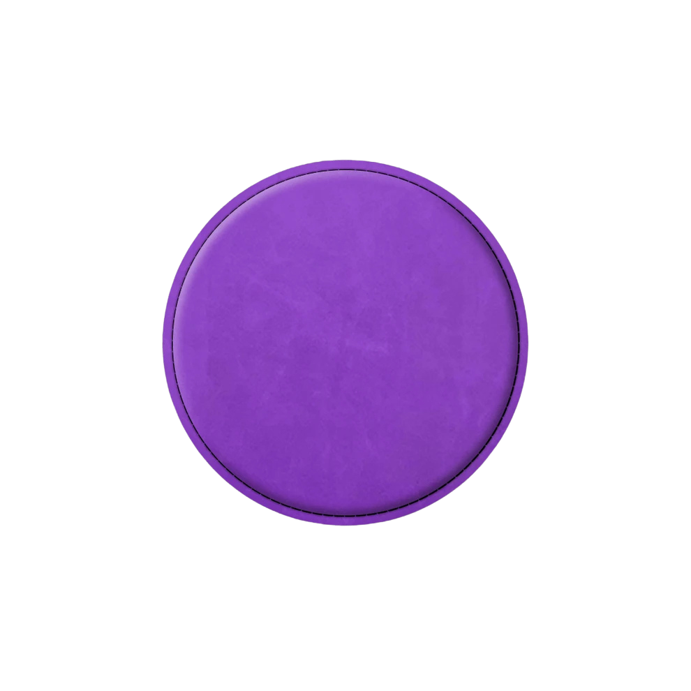 Custom Engraved Circle Leatherette Coasters – Set of 4