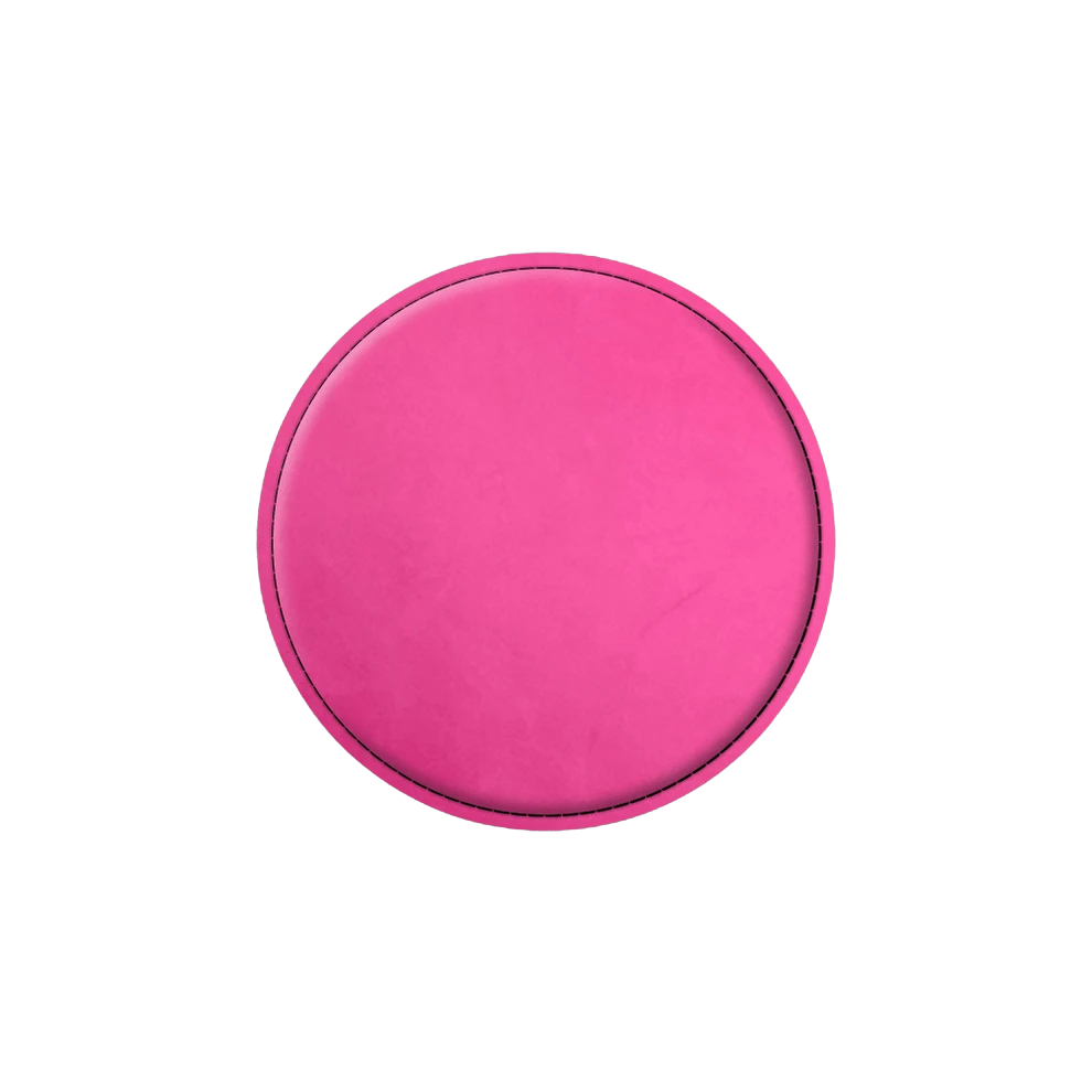 Custom Engraved Circle Leatherette Coasters – Set of 4