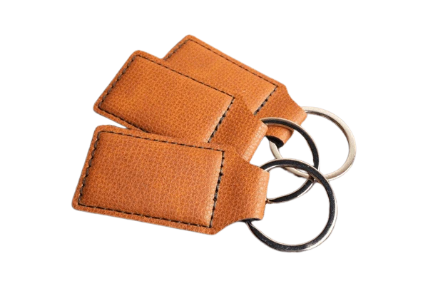 Custom Engraved Leatherette Keychain