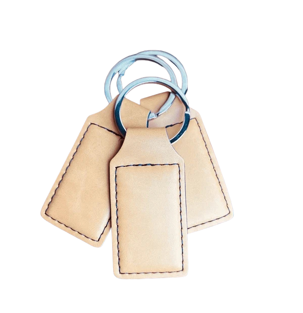 Custom Engraved Leatherette Keychain
