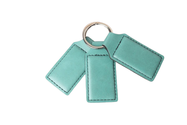 Custom Engraved Leatherette Keychain