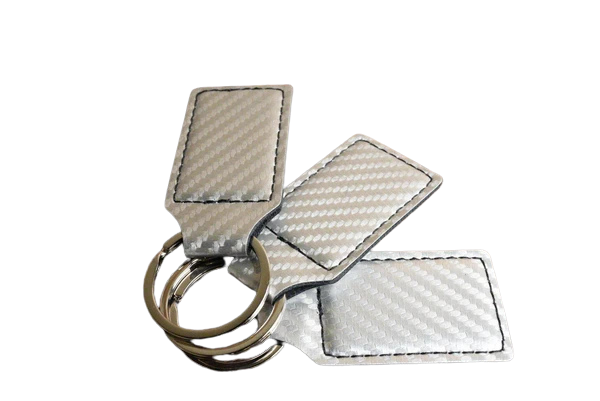 Custom Engraved Leatherette Keychain