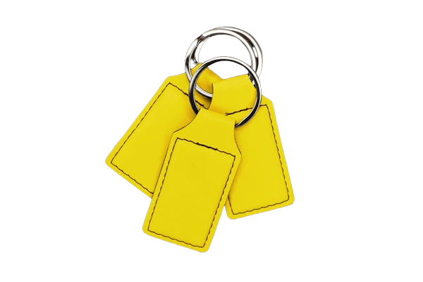 Custom Engraved Leatherette Keychain